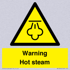 Warning Hot steam